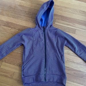 Athleta girl purple, pink, and blue zip up hoodie size L (12)